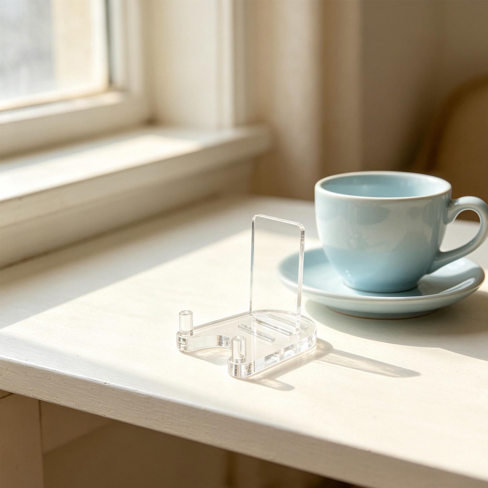Clear Acrylic Book Stand Holder - Transparenter Acryl-Tellerständer 5 Zoll Tischständer für