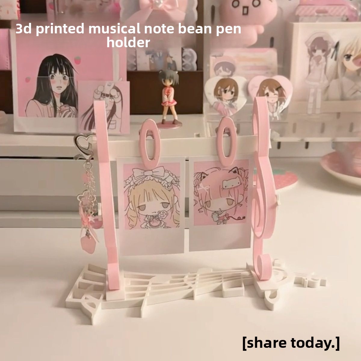 Blank Sheet Music Notebook - 3D-gedruckter Notenständer, Kartenhalter, Schreibtischständer für Kpop-Fotokarten,