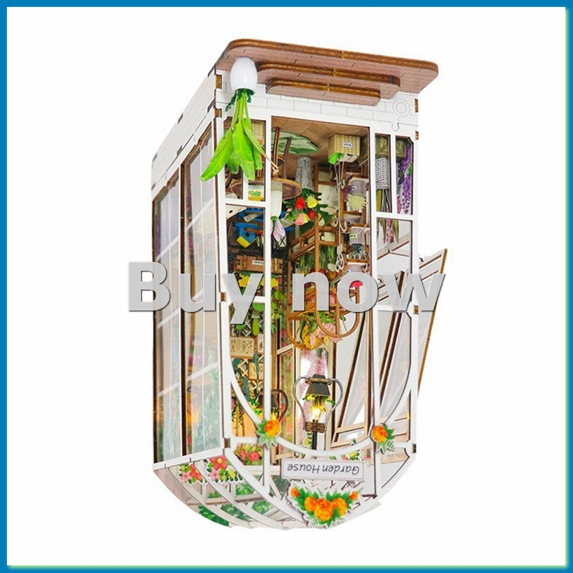 Books - Buchecke Kit DIY Miniaturhaus mit LED-Licht