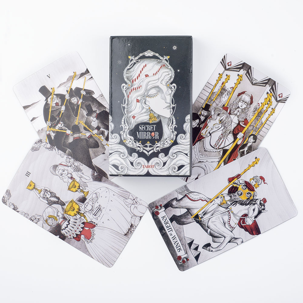 Tarot Deck With Guidebook - Secret Mirror Tarotkarten 10,3*6cm Feminine Kunst-Tarotkarten