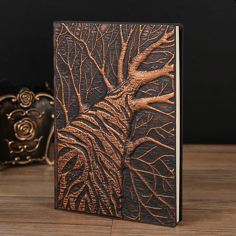 Vintage Leather Journal Notebook - Vintage Big Tree PU-Leder Notizbuch A5