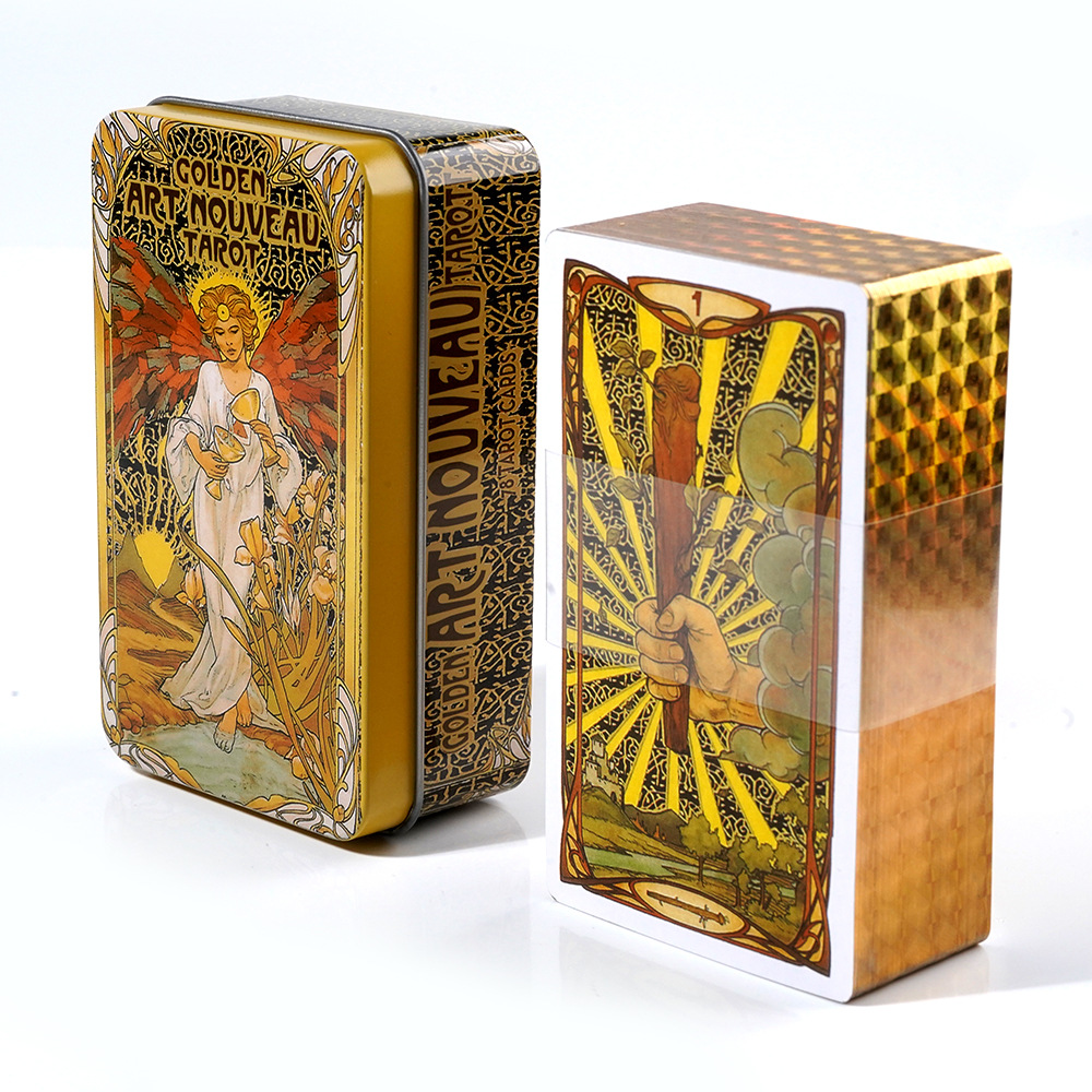 10.3*6 cm goldenes Jugendstil- – Tarot Deck With Guidebook Bewertung und Preis
