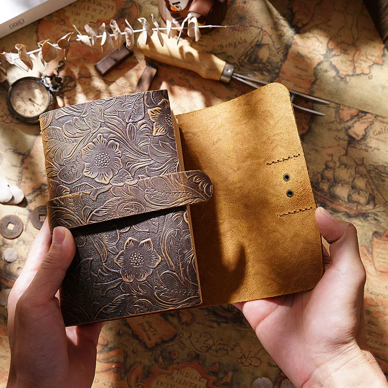 Handgefertigtes Notizbuch mit  – Vintage Leather Journal Notebook Bewertung und Preis