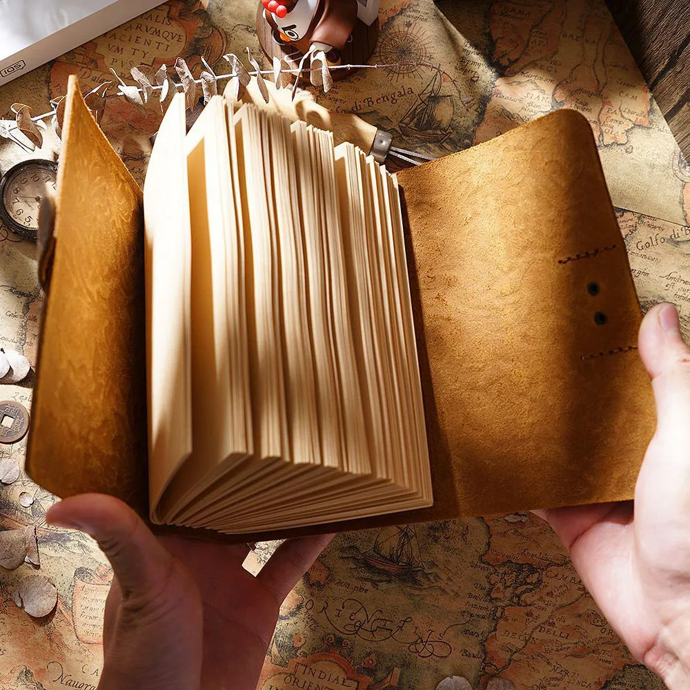 Handgefertigtes Notizbuch mit  – Vintage Leather Journal Notebook Bewertung und Preis